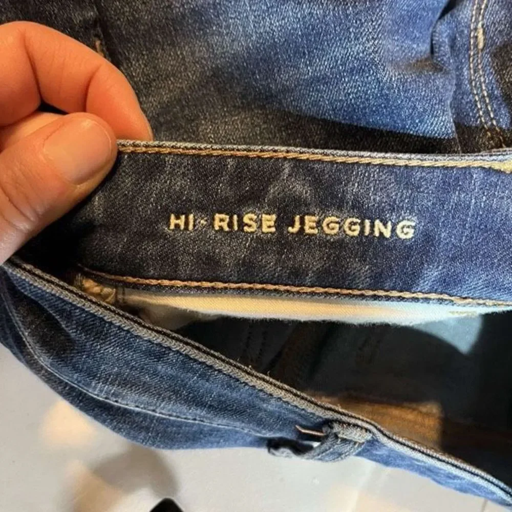 American Eagle Women's Distressed The Dream Jean‎ High Rise Jeggings Blue Size 0